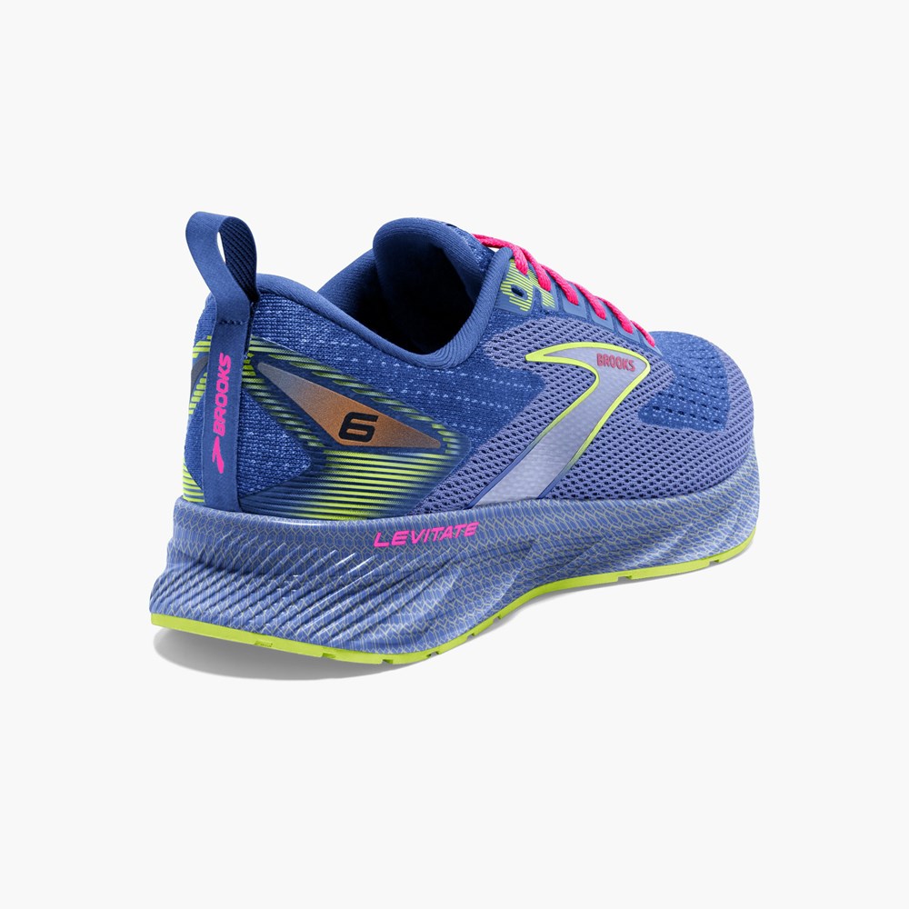 Chaussures Running Route Brooks Levitate 6 Blanche Noir Femme | WSI-8467436